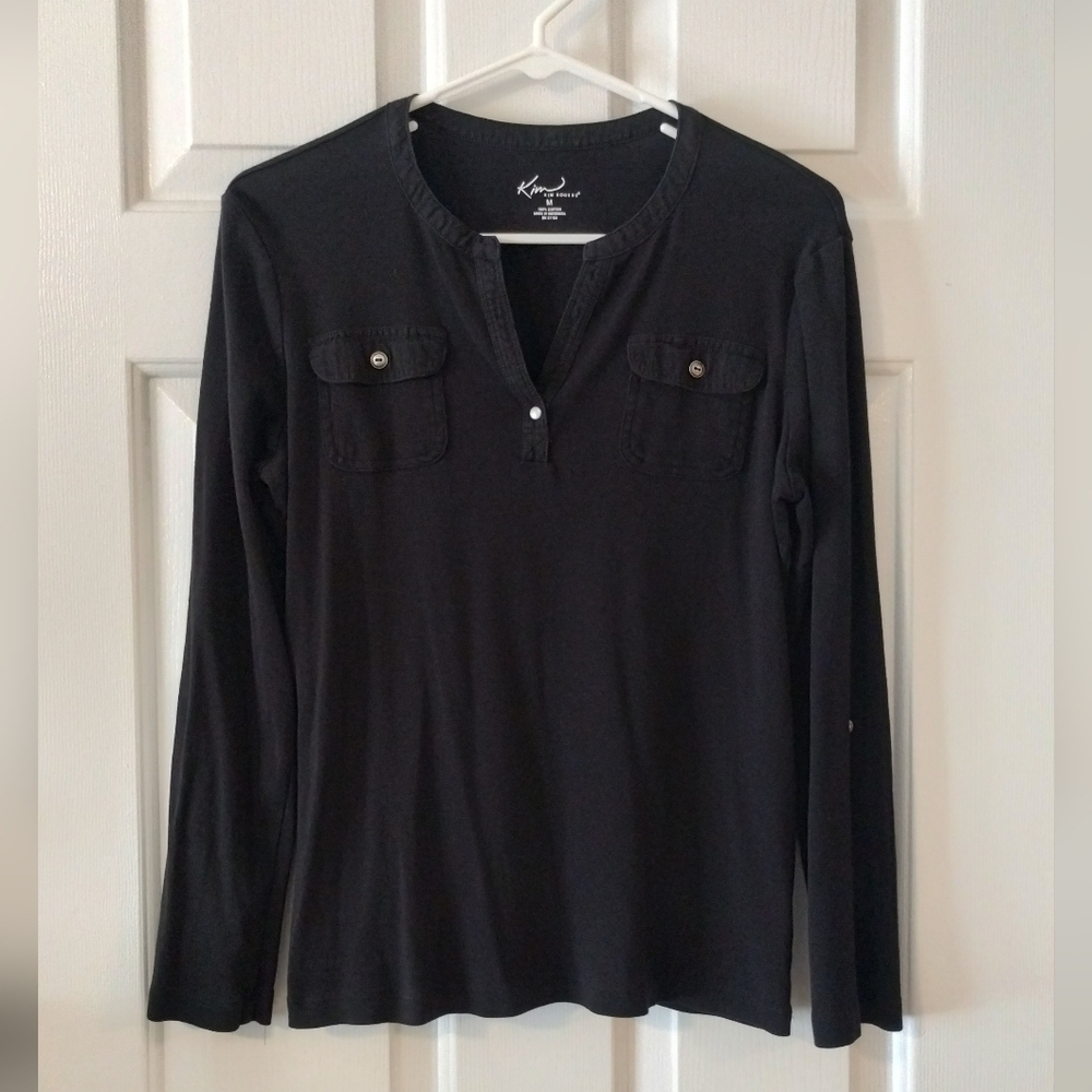 Kim Rogers Women's Black Long Sleeve Top